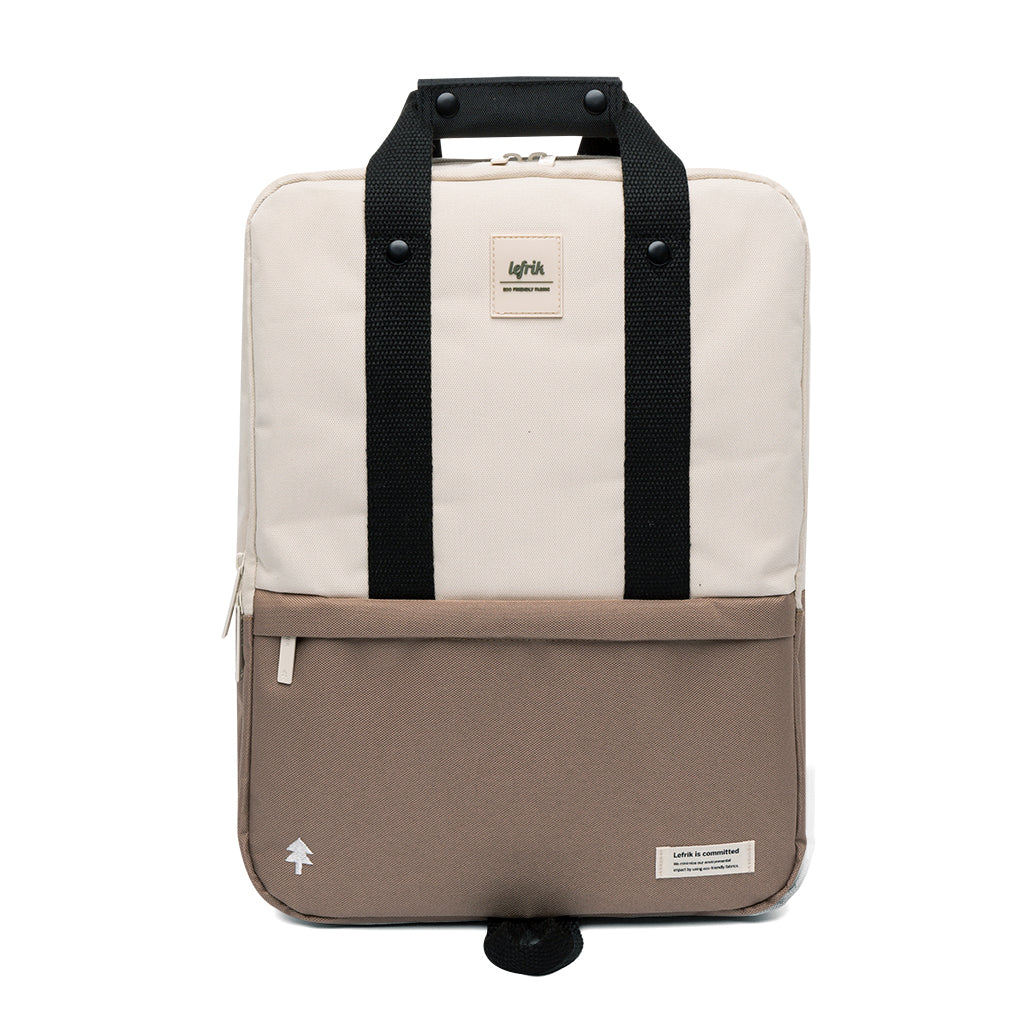 Beiger Rucksack Smart Daily aus recyceltem PET von Lefrik