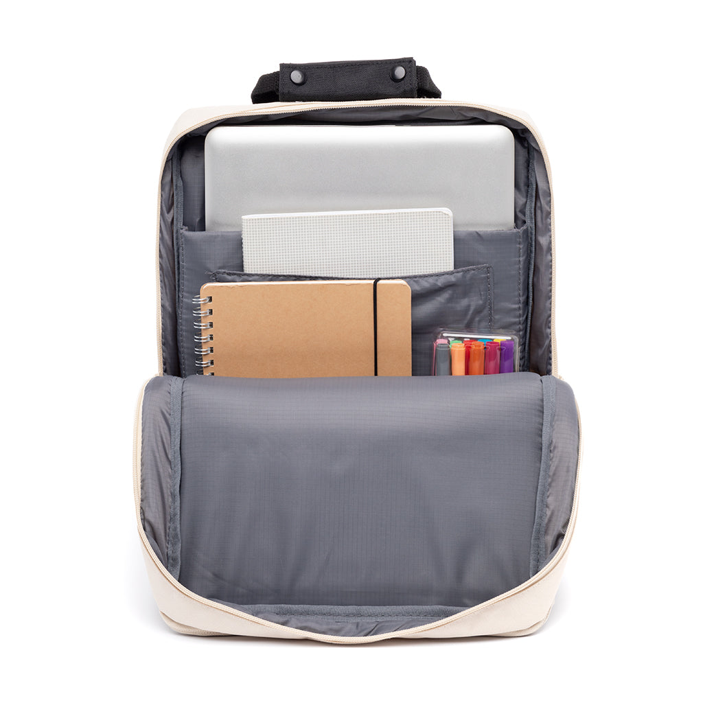 Beiger Rucksack Smart Daily aus recyceltem PET von Lefrik