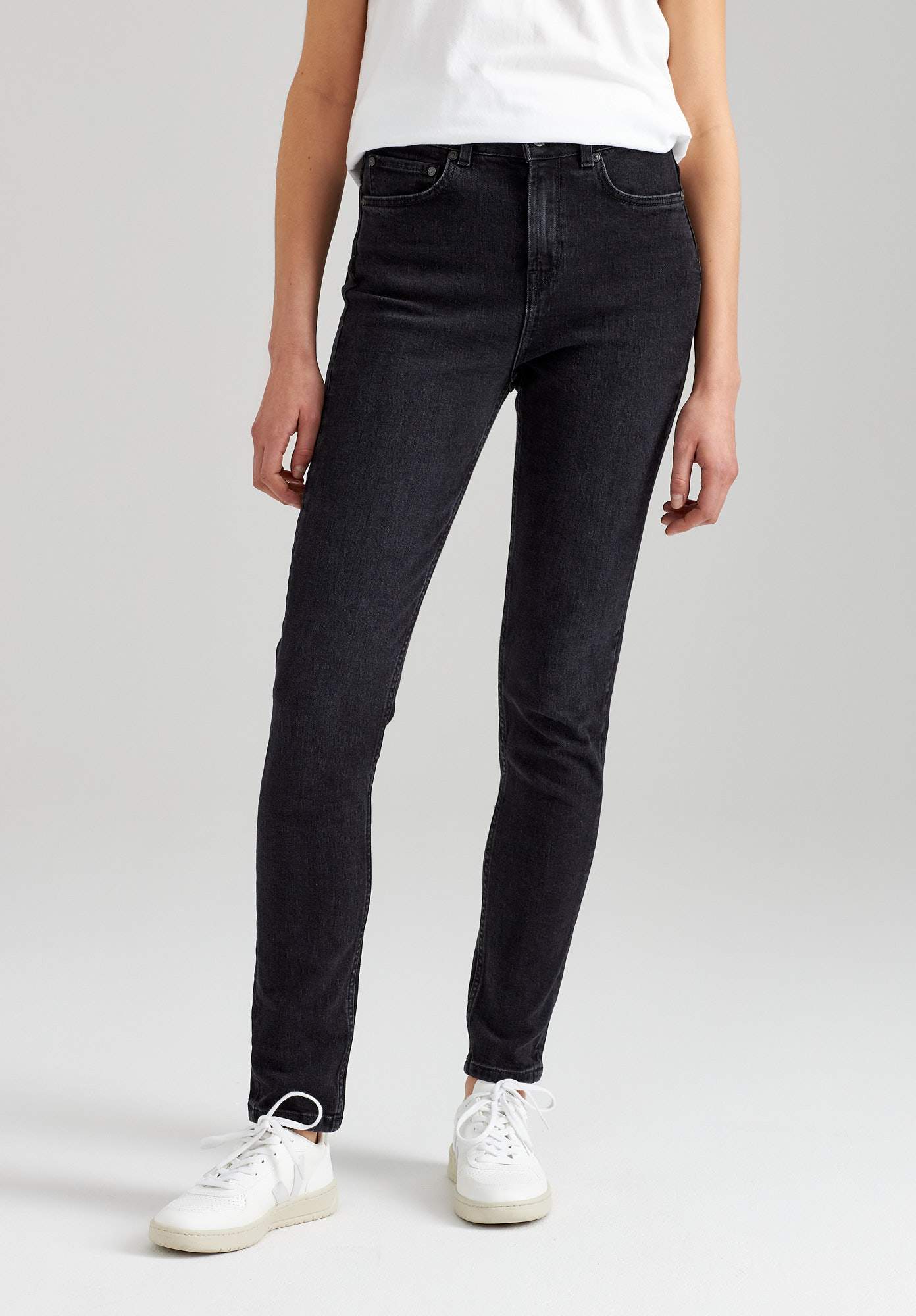 Skinny Jeans in Schwarz aus Bio-Baumwolle von ThokkThokk (S)