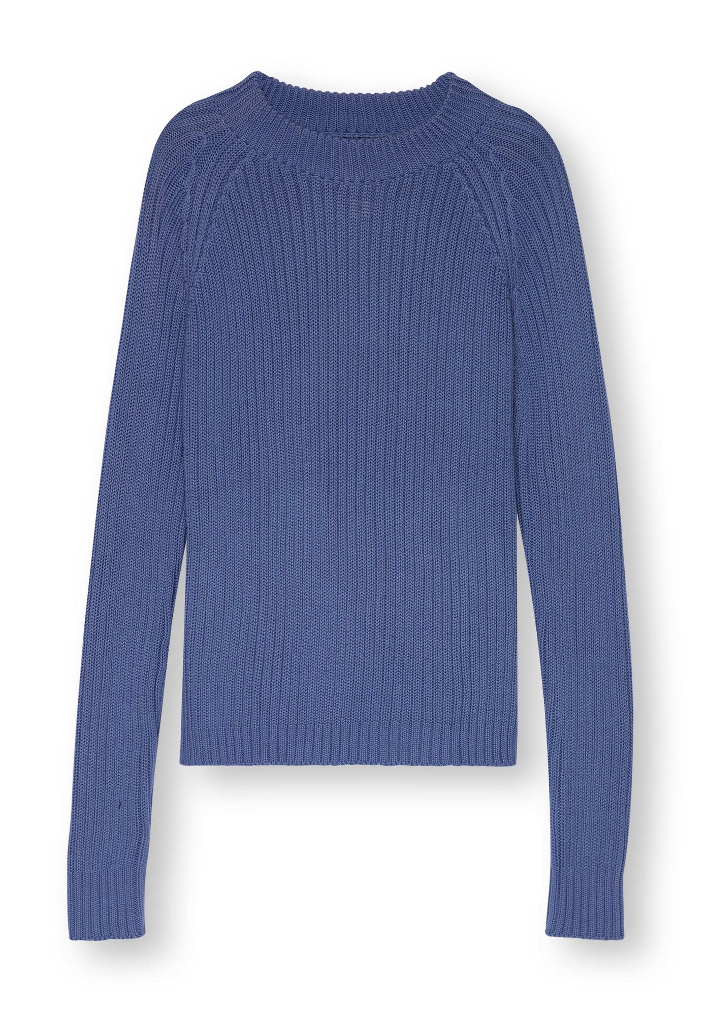 Strickpullover in mittelblau aus Bio Baumwolle von ThokkThokk (S)