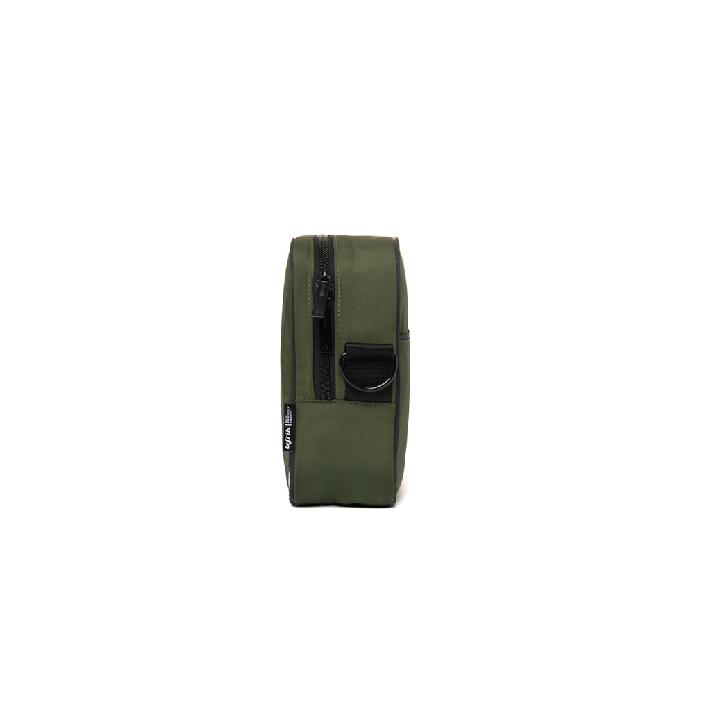 Dark green Tokay Tech crossbody bag (2.5l) made from recycled PET plastic bottles from Lefrik