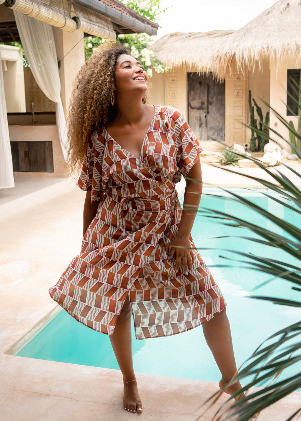 Astra Wickel - Kleid in caramel aus Seide
