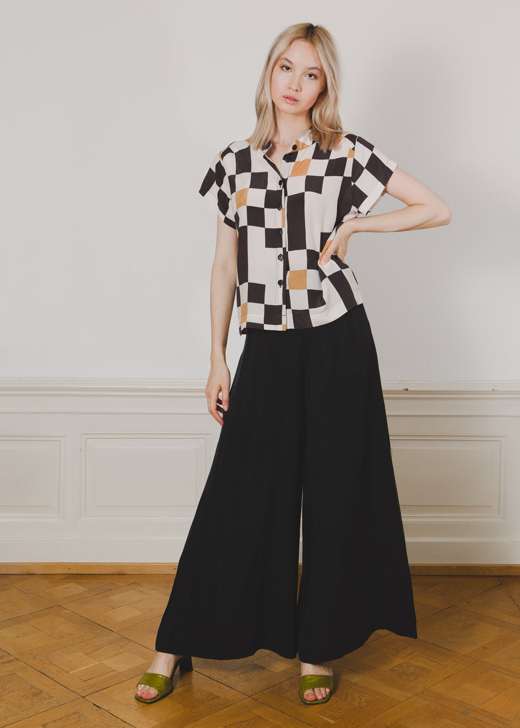 Pantalon Birkin Cupro Rayé