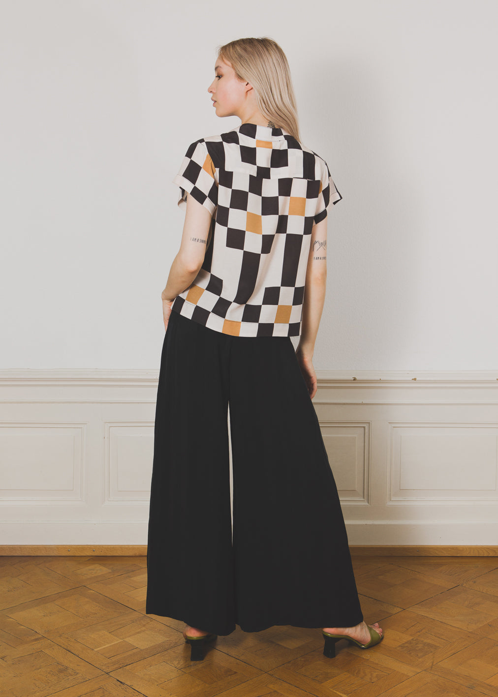 Pantalon Birkin Cupro Rayé