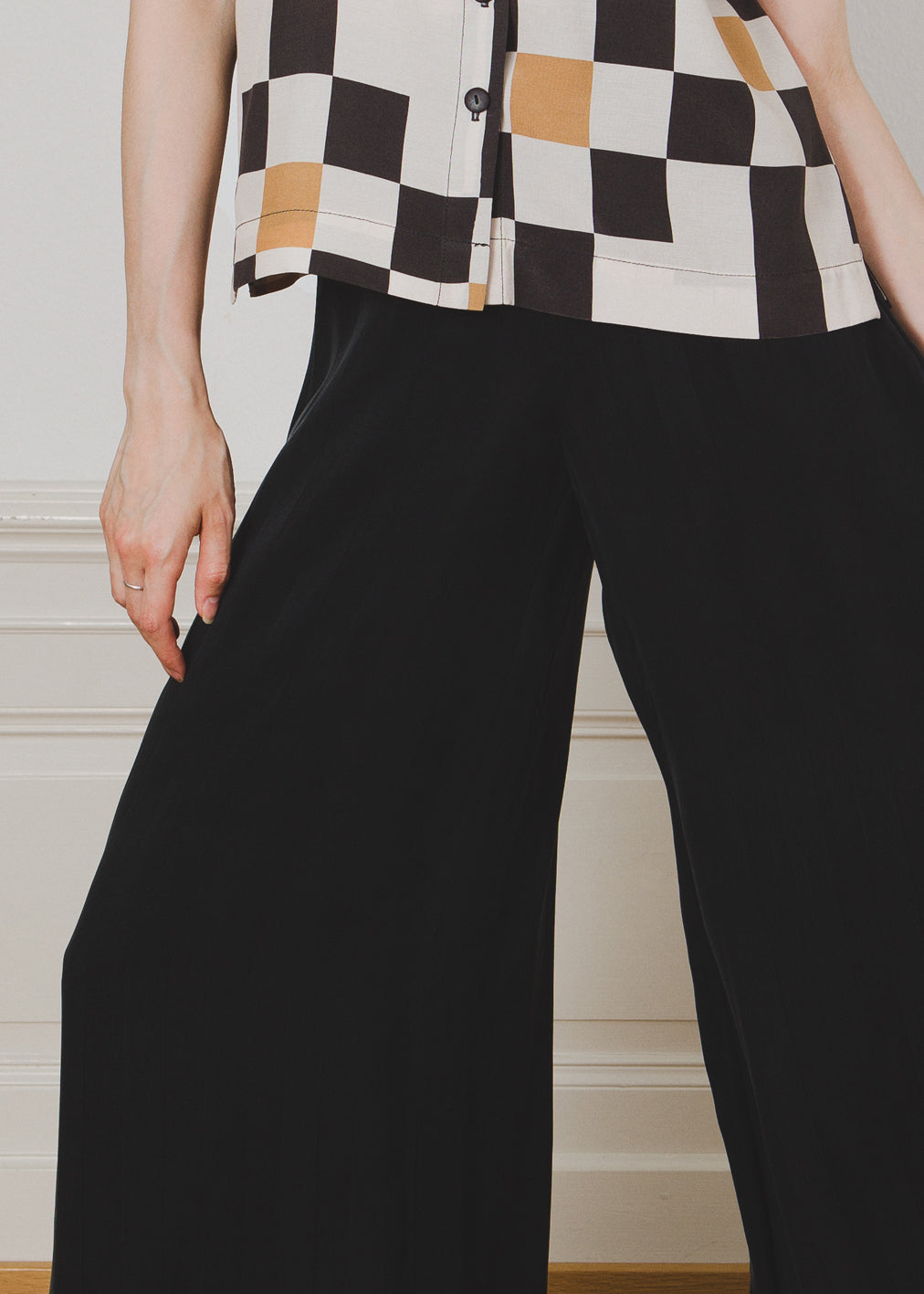 Pantalon Birkin Cupro Rayé