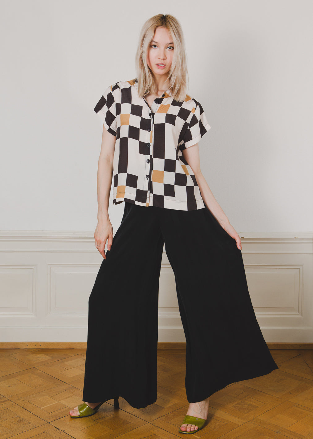 Pantalon Birkin Cupro Rayé