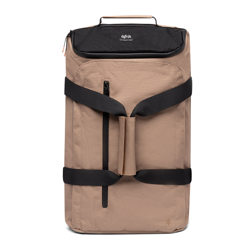 Hellbrauner Reiserucksack Wanderer aus recyceltem PET von Lefrik