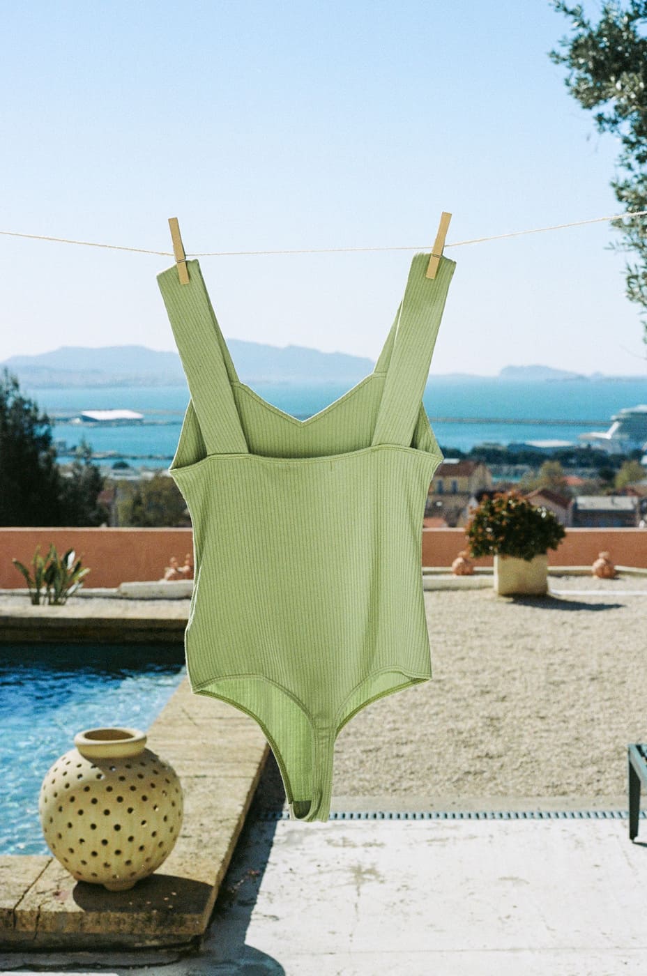 Green Alysse Modal Bodysuit by Avani