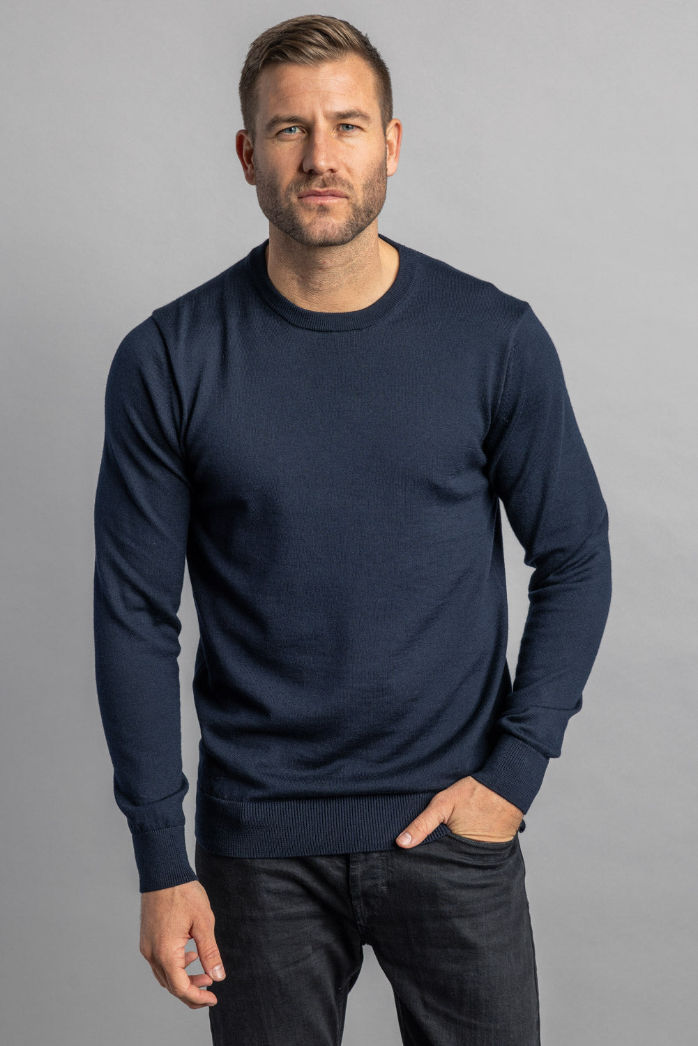 Merino Crewneck in Navy von Dirts