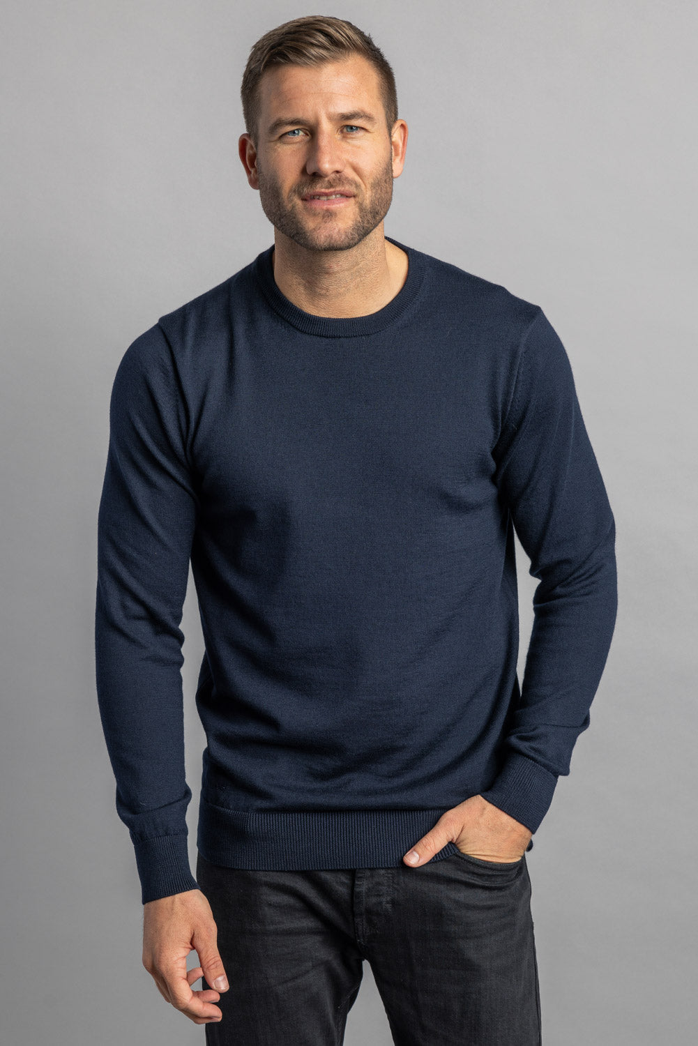 Merino Crewneck in Navy von Dirts