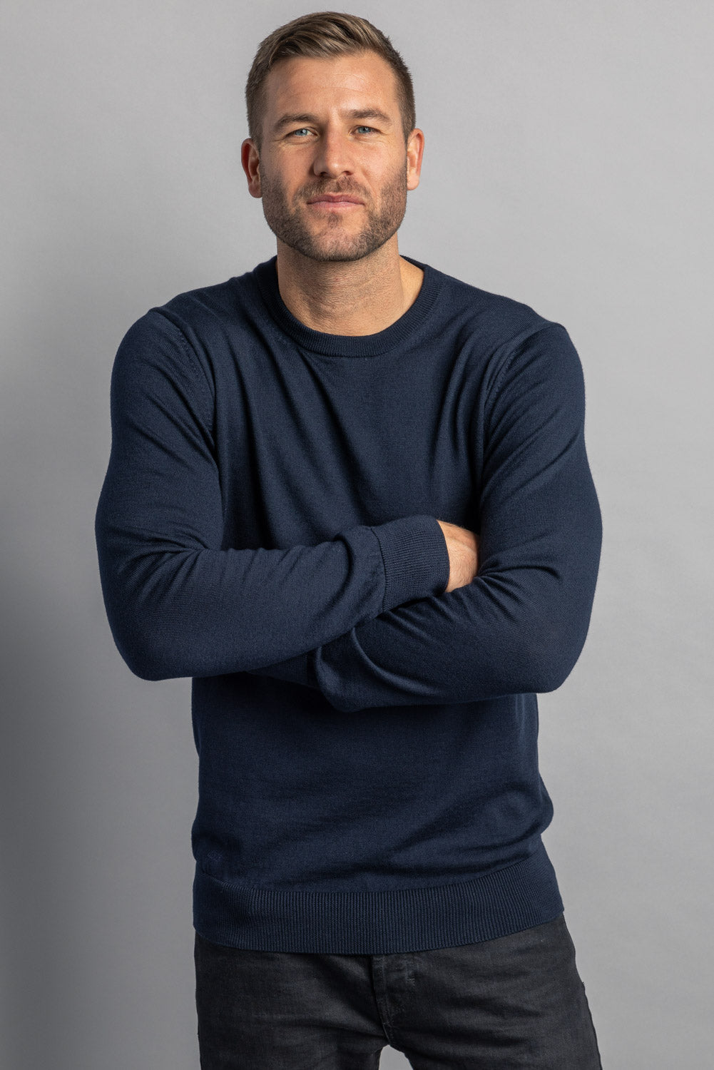 Merino Crewneck in Navy von Dirts