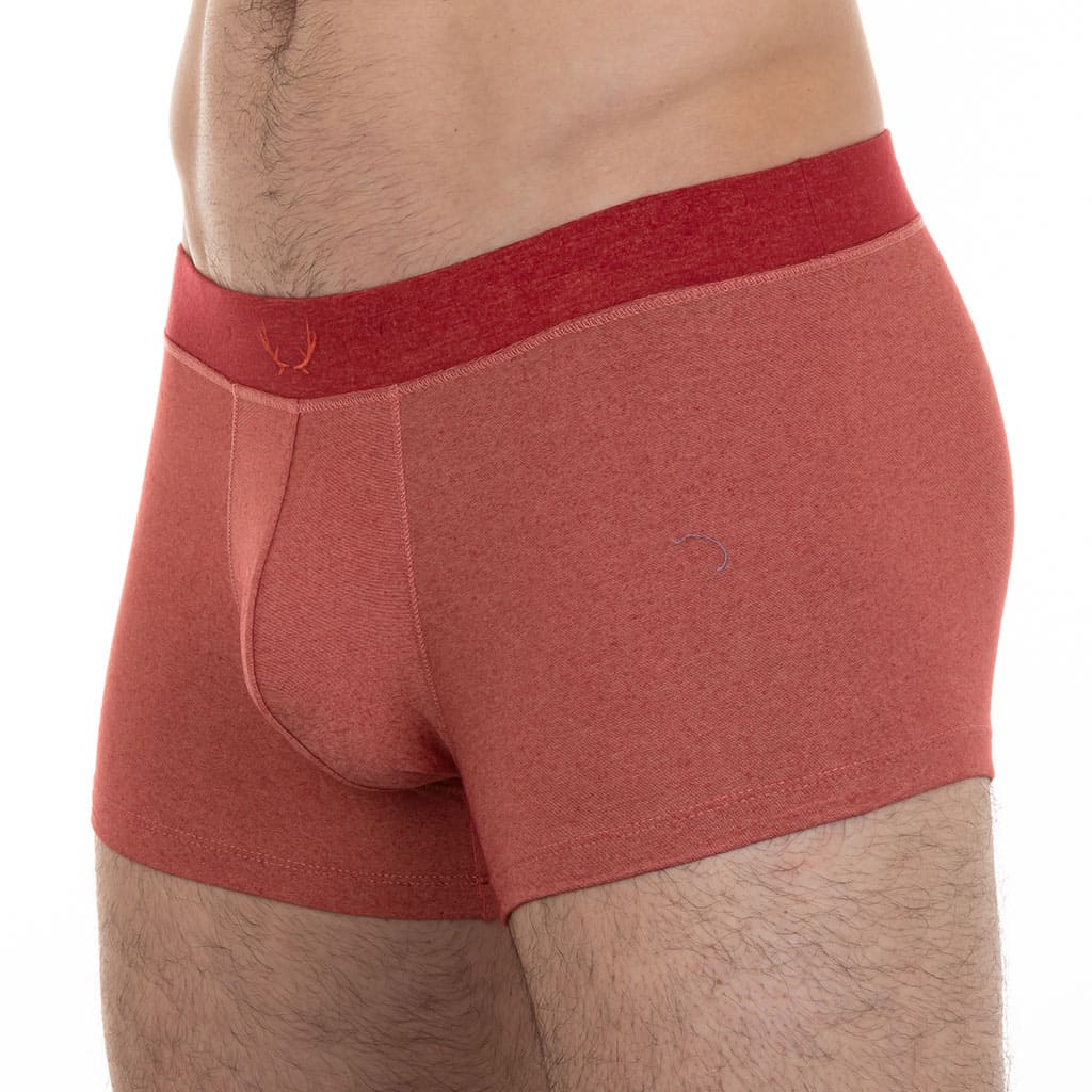 Red Tencel boxer shorts from Bluebuck
