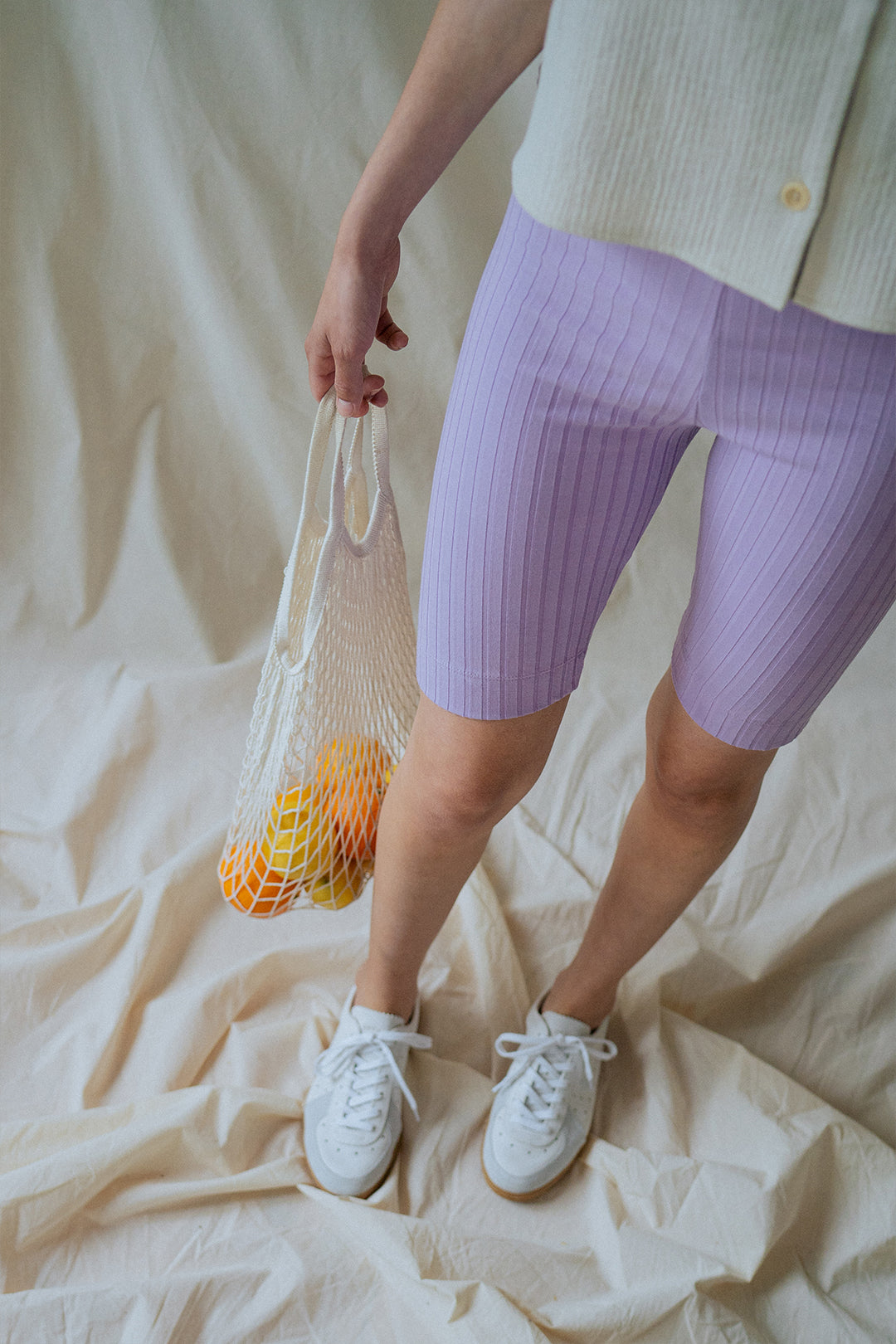 Lila Biker Shorts aus Bio-Baumwolle von Rotholz