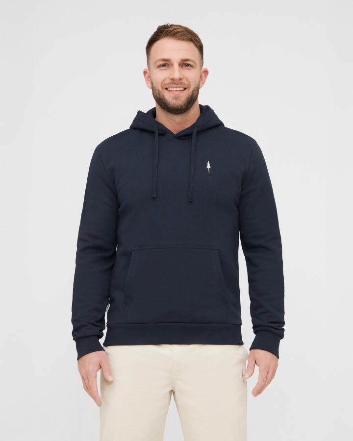 Sweat à capuche TreeHoodie Dark Navy en coton biologique de NIKIN