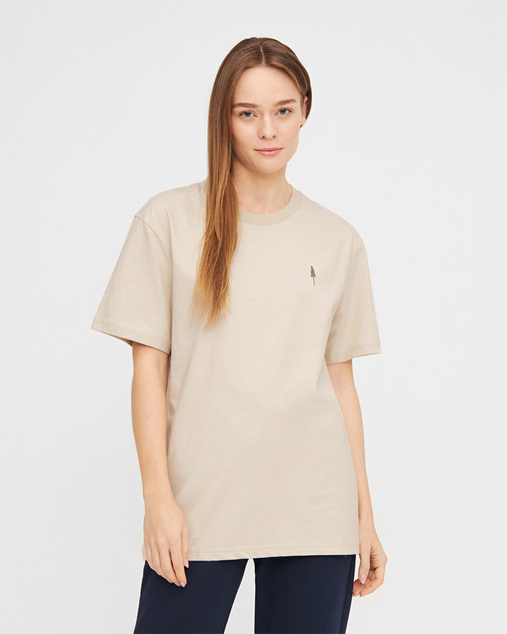 TreeShirt Pumice in beige made of organic cotton by NIKIN