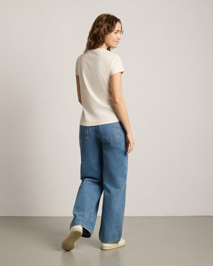 Beiges T-Shirt Tree aus 100% Bio-Baumwolle von Nikin