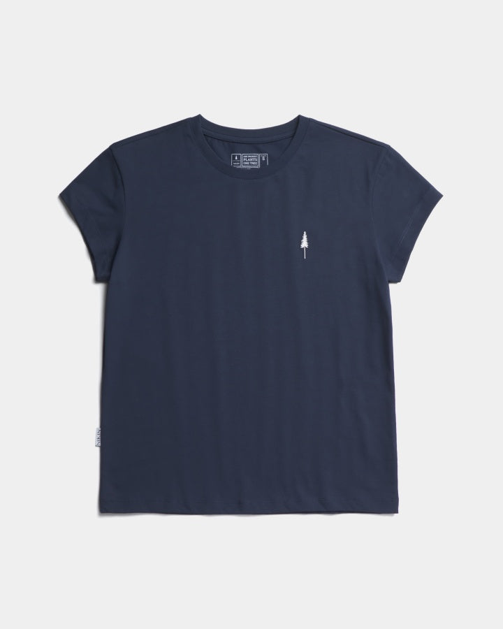 TreeShirt Femme Dark Navy en coton biologique de NIKIN