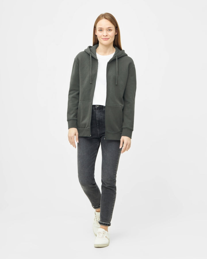 Grüner Zip-Hoodie aus 100% Bio-Baumwolle von Nikin