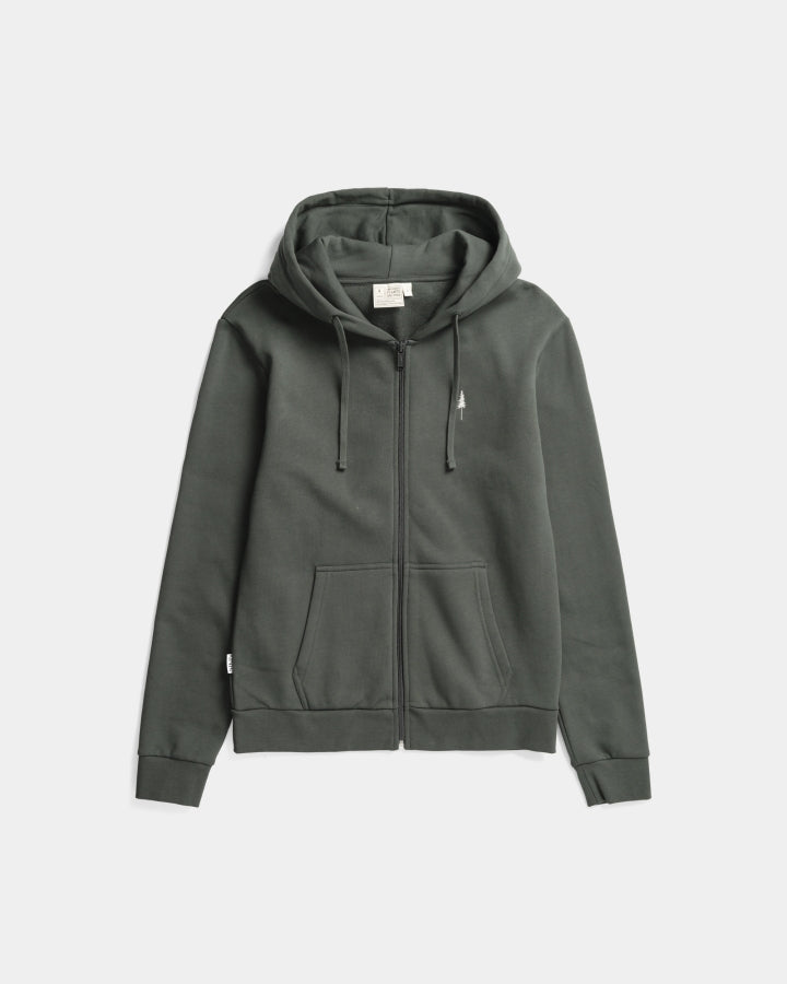 Grüner Zip-Hoodie aus 100% Bio-Baumwolle von Nikin