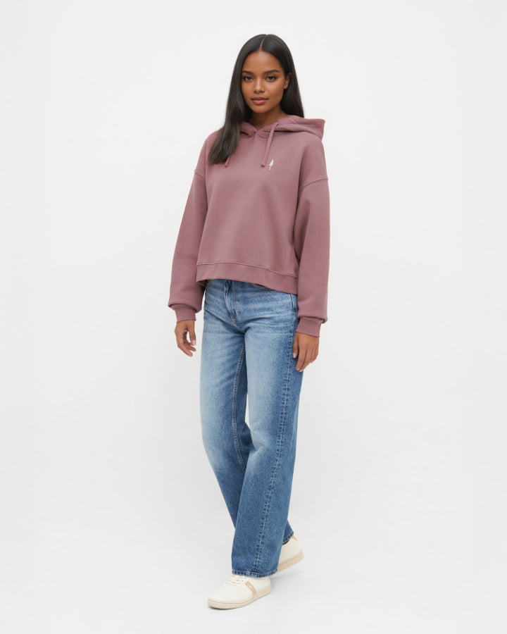 Lila Oversized-Sweater Treeaus 100% Bio-Baumwolle von Nikin