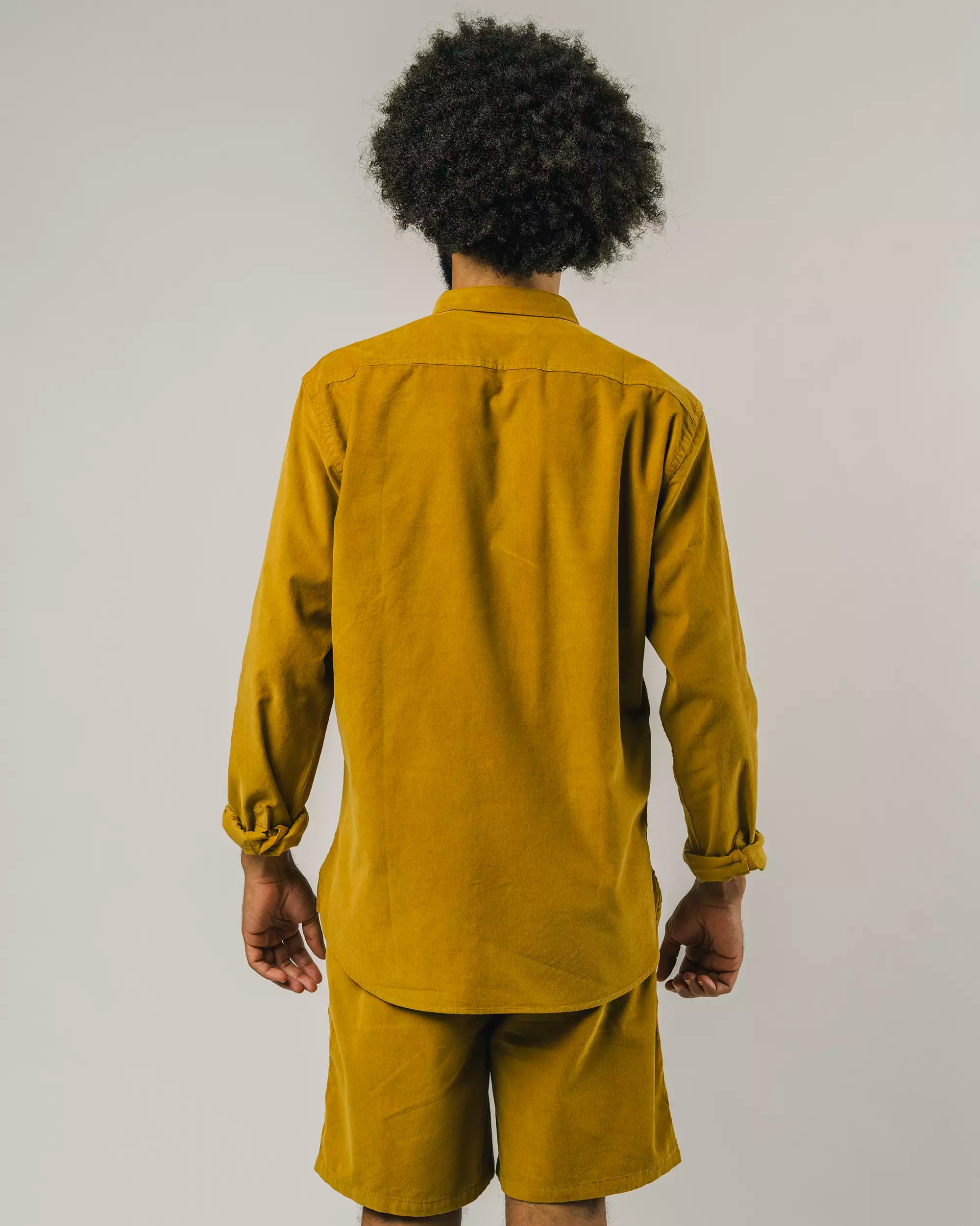 Yellow Lirium shirt made from organic cotton from Brava Fabrics