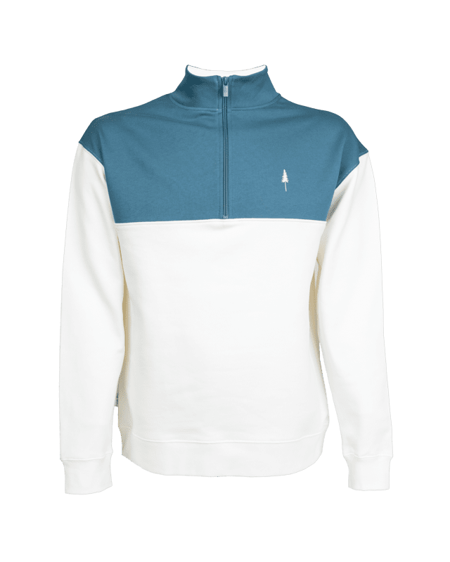 TreeSweater Quarter Zip Colorblock - SWEATER - NIKIN