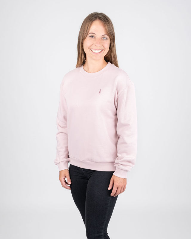 Pink sweater made of 100% organic cotton by NIKIN