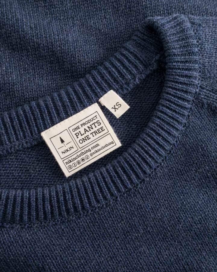 Pull bleu Tree en coton 100% biologique par Nikin