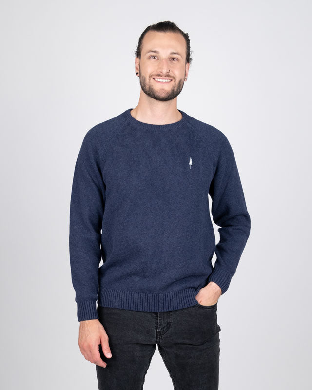 Blauer Pullover Tree aus 100% Bio-Baumwolle von Nikin