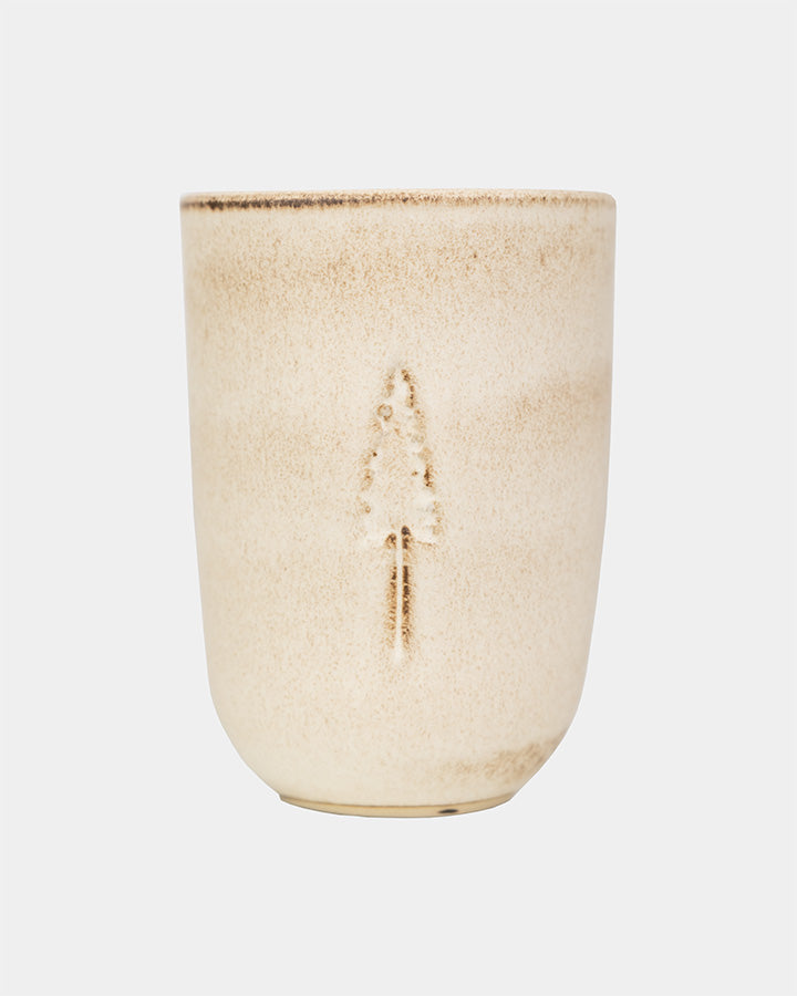 Beige ceramic mug Tree by Nikin