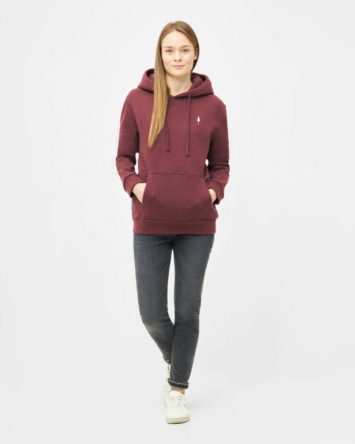 Roter Hoodie TreeHoodie aus 100% Bio Baumwolle von Nikin
