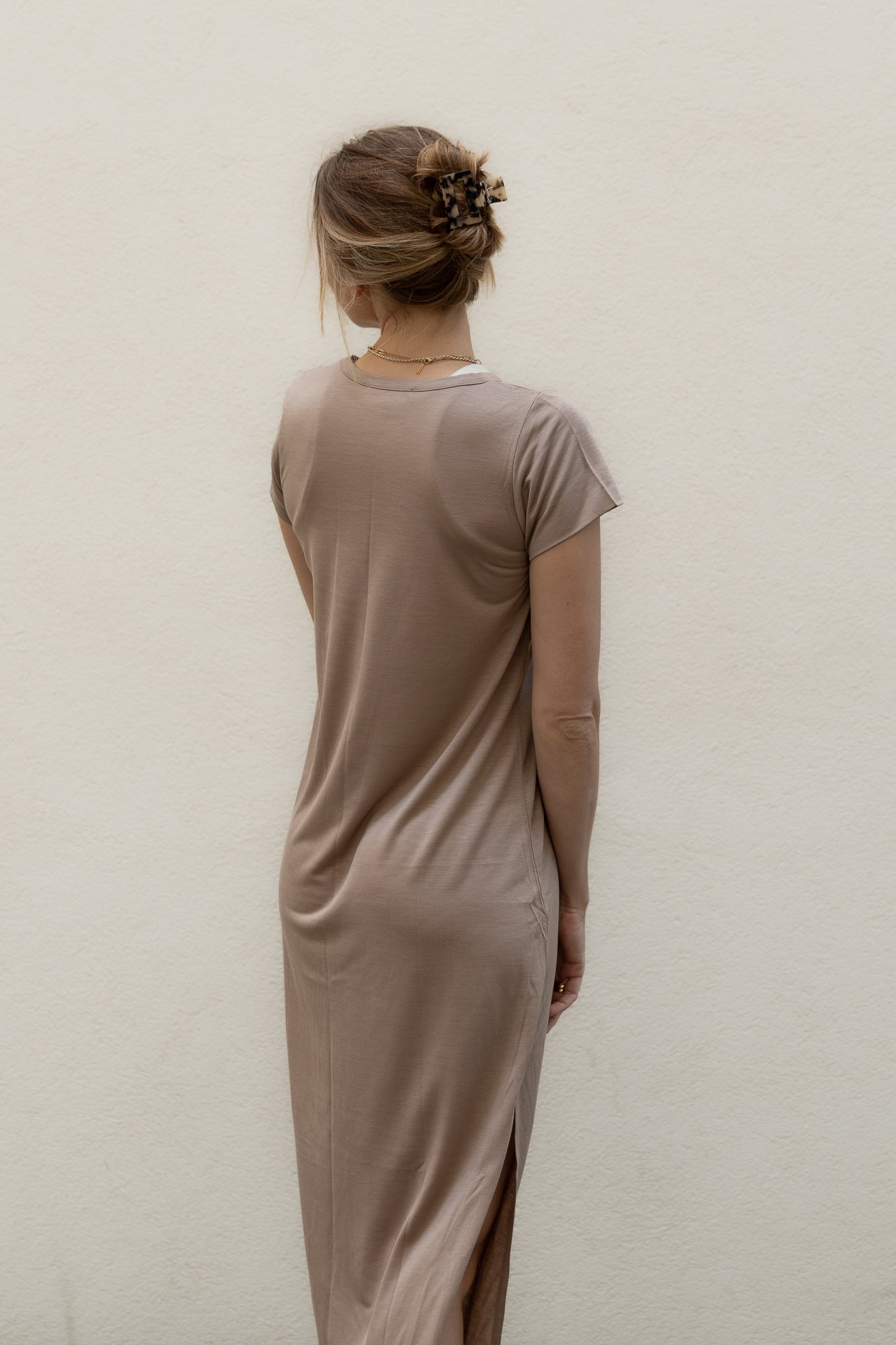 Beige dress BAYA made of 100% Tencel from Pura Clothing