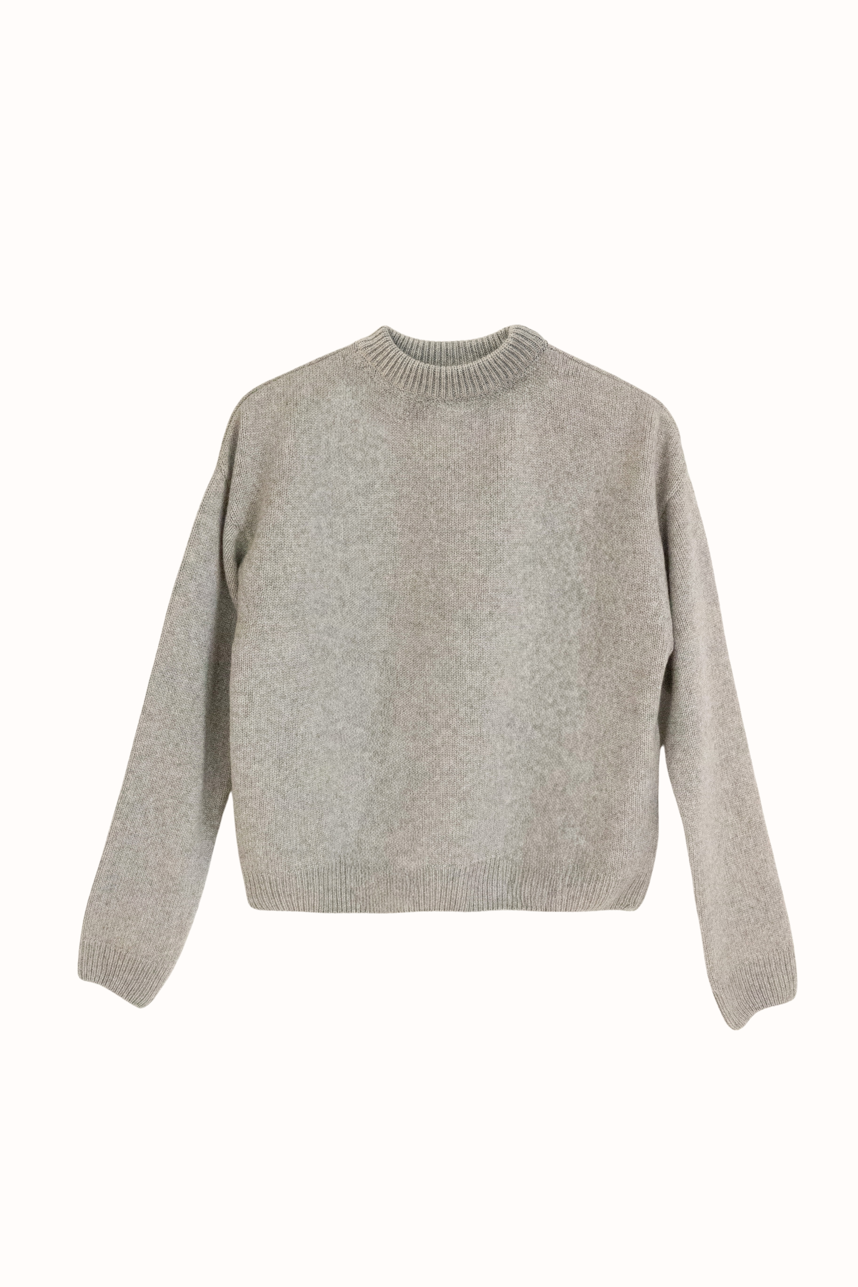 CREWNECK SWEATER CASHMERE/SILK GREY von Pura Clothing