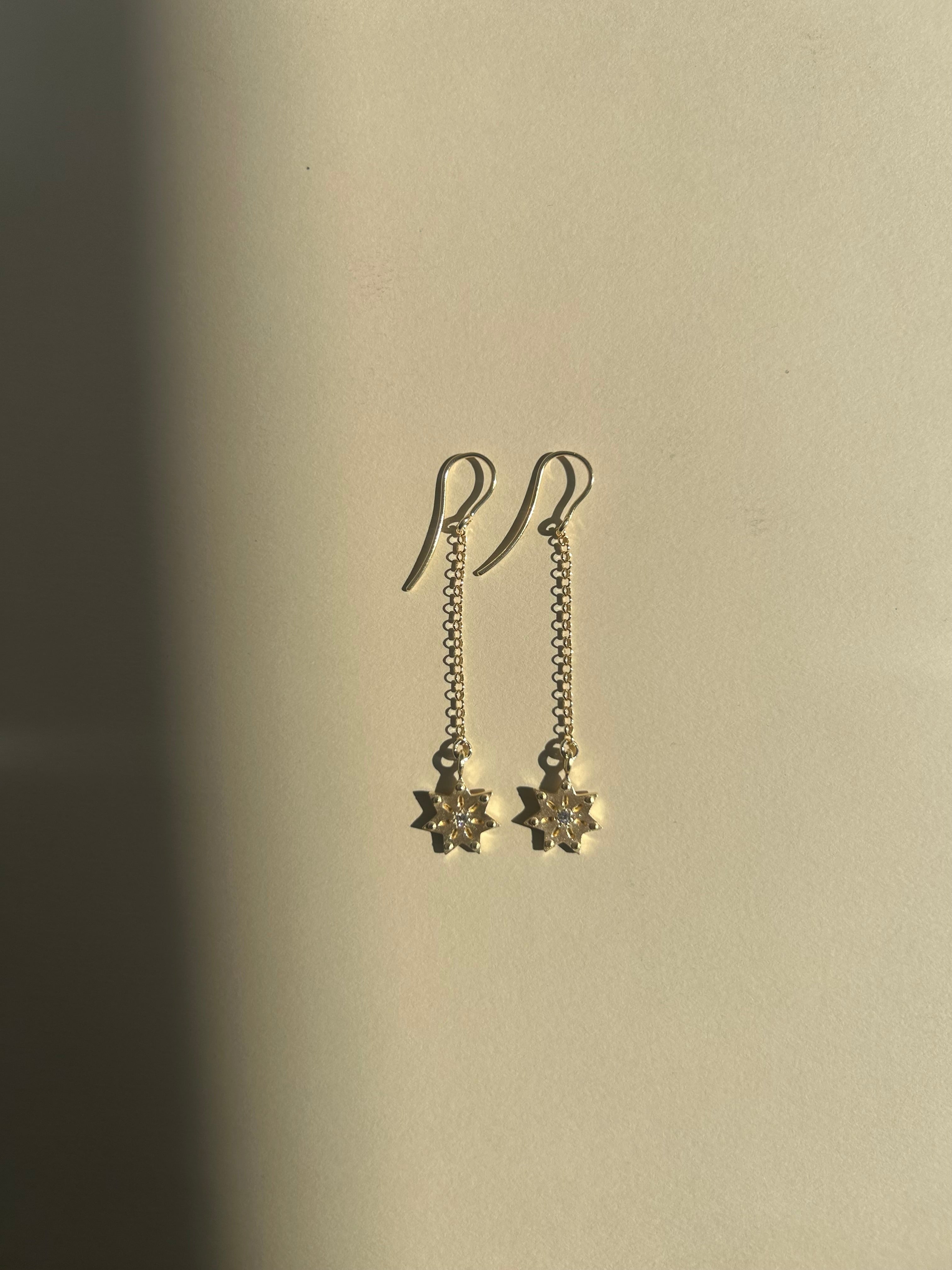STAR*ina Long earrings with cubic zirconia by V Design Lab