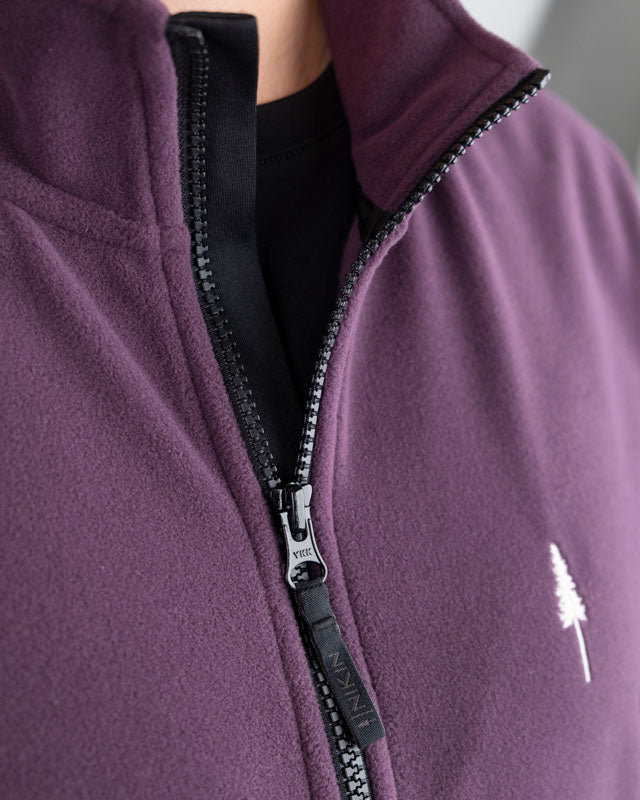 TreeFleece Quarter Zip Women Deep Purple - SWEATER - NIKIN