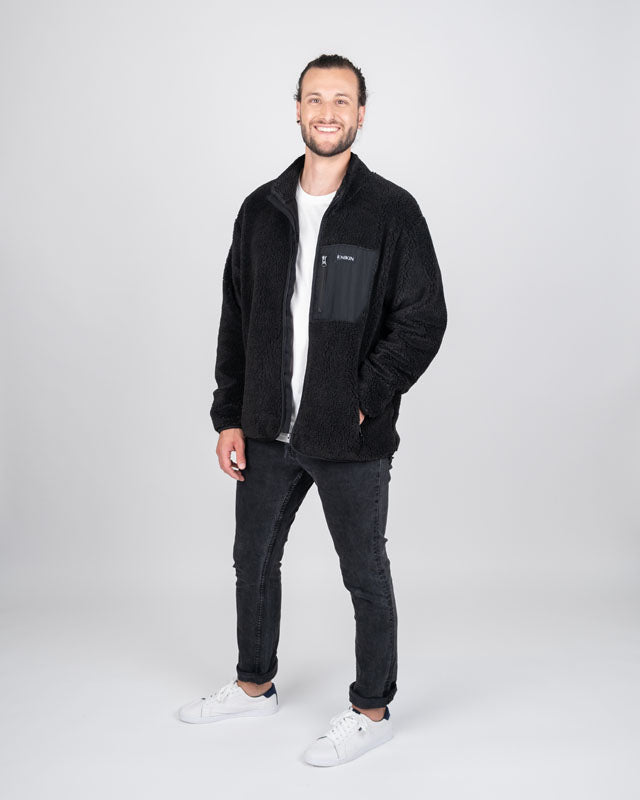 TreeFleece Teddy Relaxed Jacket Dark Anthracite - JACKET - NIKIN