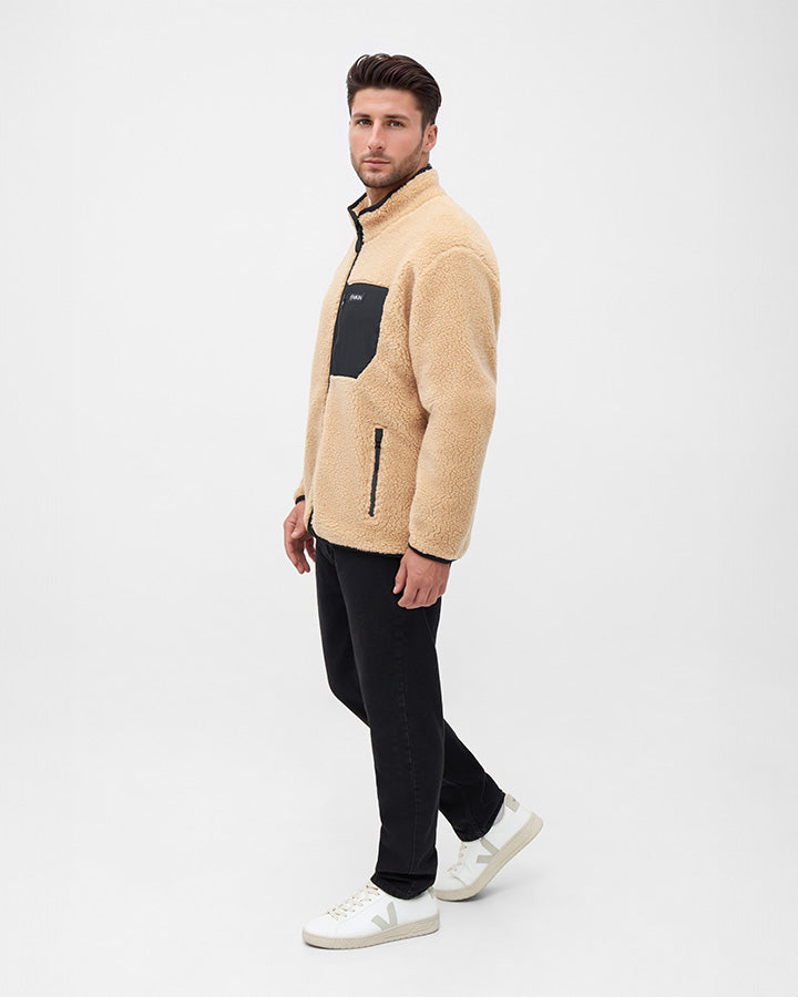 TreeFleece Teddy Relaxed Jacket Caramel - JACKET - NIKIN