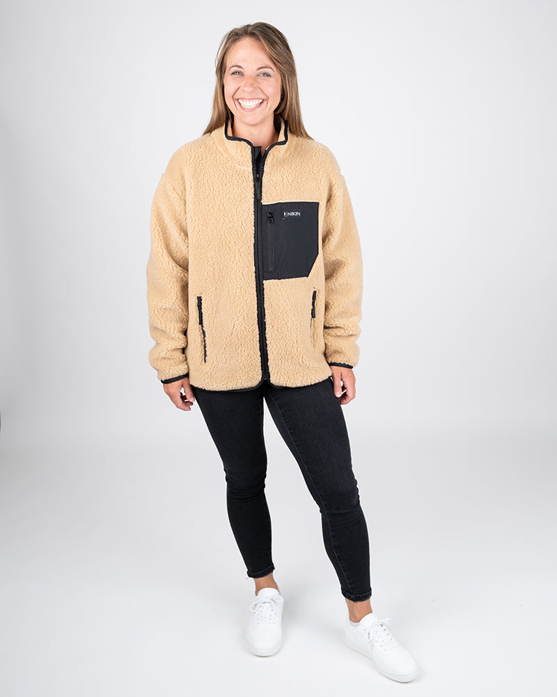 TreeFleece Teddy Relaxed Jacket Caramel - JACKET - NIKIN