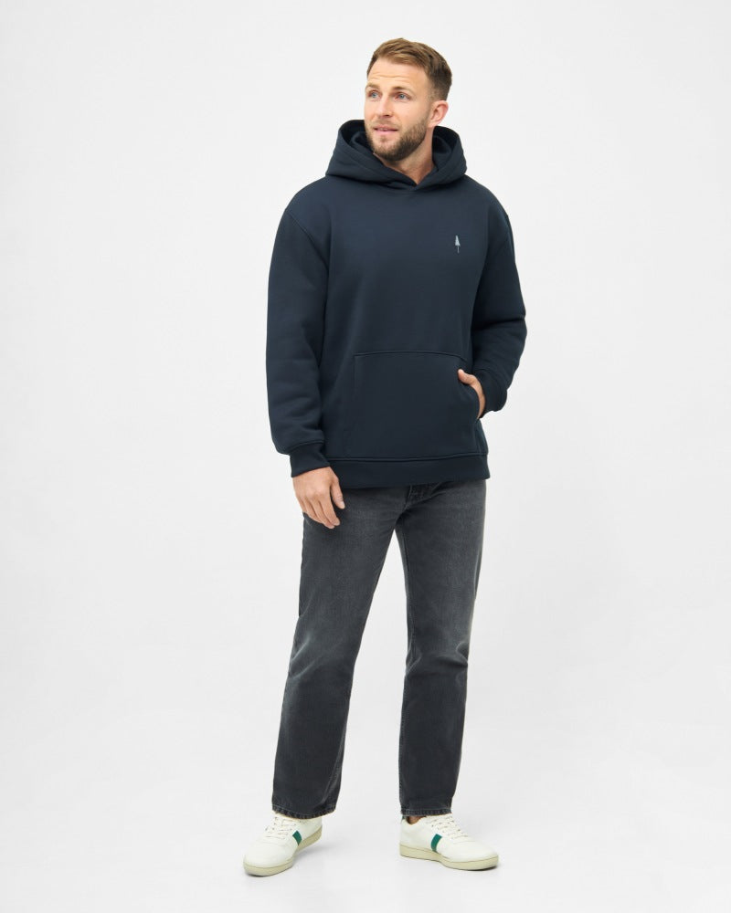 Dunkelblauer Hoodie TreeHoodie Circular aus 100% NaNea von Nikin