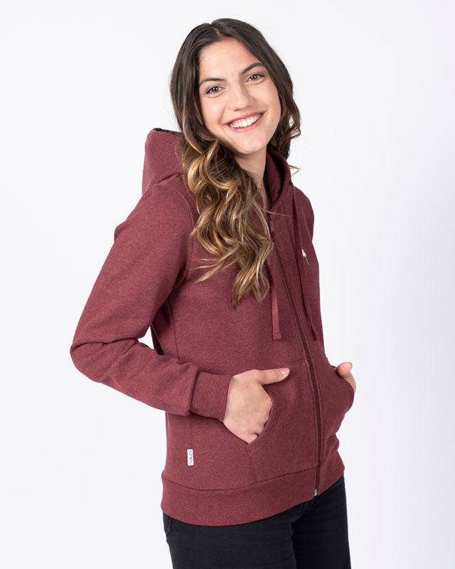 TreeHoodie Jacket Women Bordeaux Mel