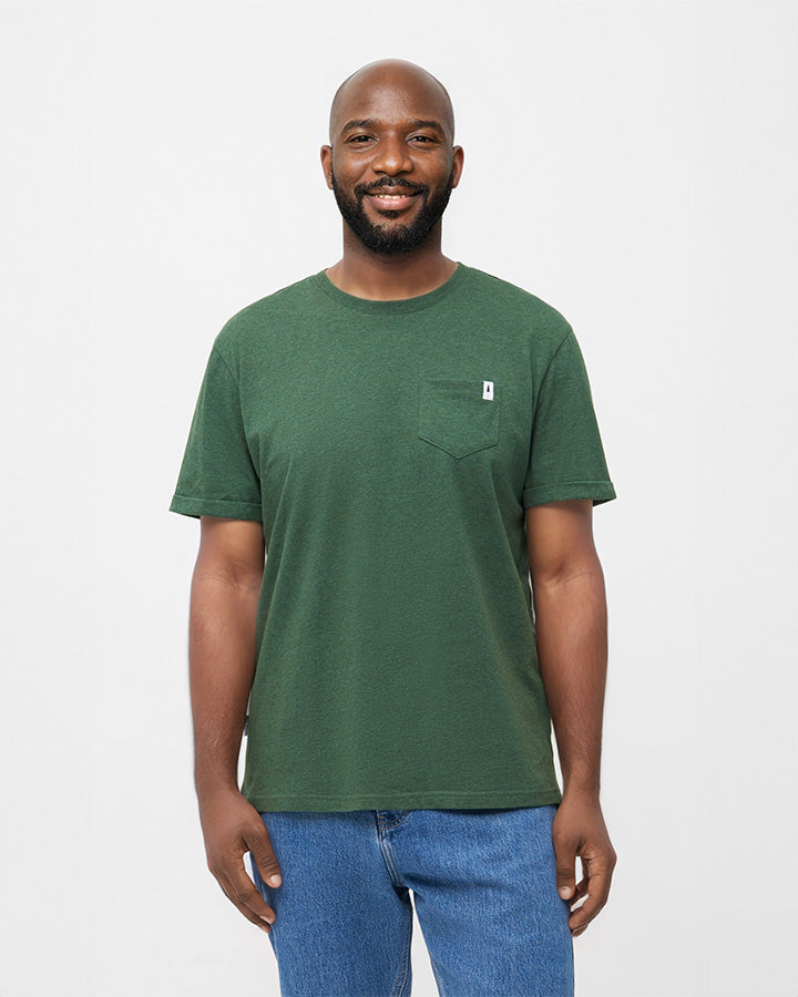TreeShirt Pocket Olive Mel - TSHIRT - NIKIN