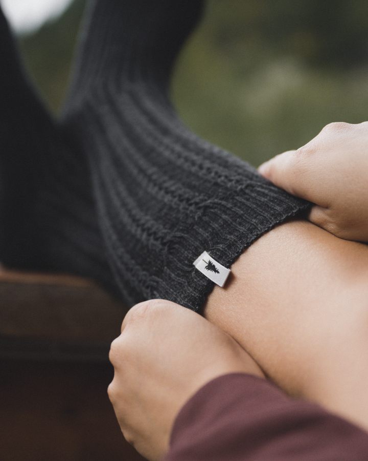 TreeSocks Cosy Women Black Mel - SOCKS - NIKIN