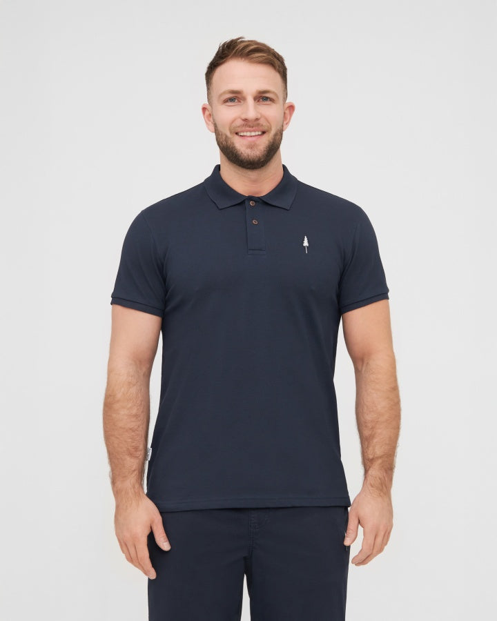 TreePolo Dark Navy by NIKIN made of organic cotton