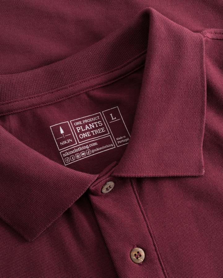 TreePolo Bordeaux aus Bio Baumwolle von NIKIN