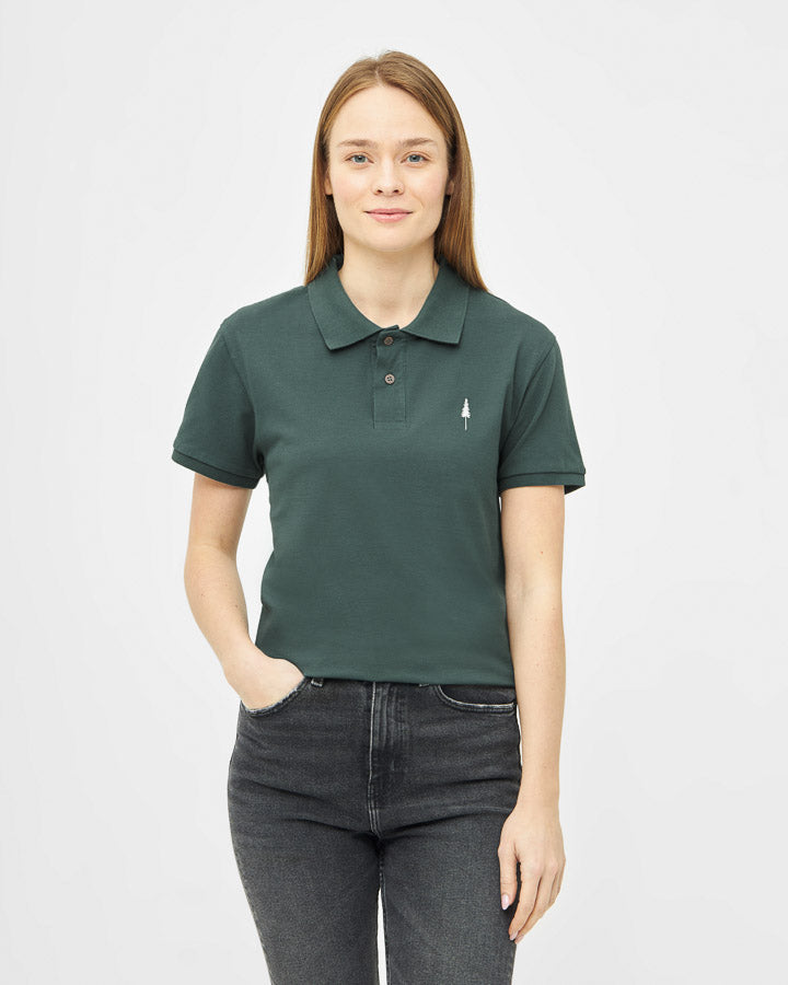 Polo vert Tree en coton biologique par Nikin