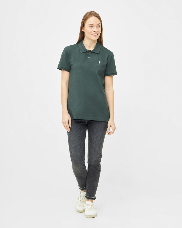 Polo vert Tree en coton biologique par Nikin