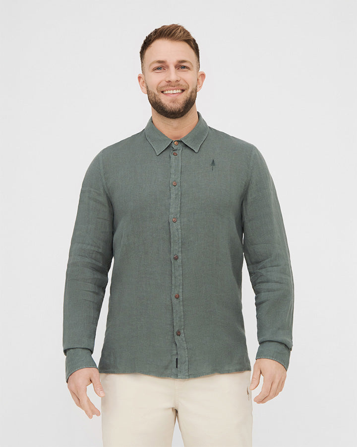 TreePlanter Shirt Linen Sage von NIKIN