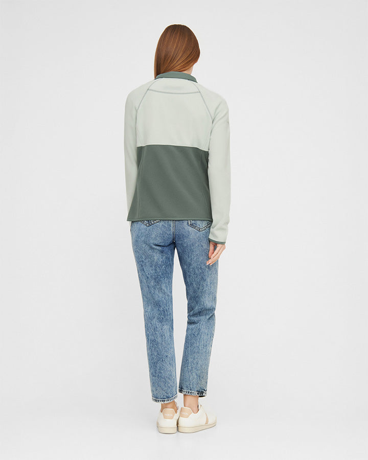TreeJacket Fleece Colorblock Women Sage-Fresh Mint von Nikin