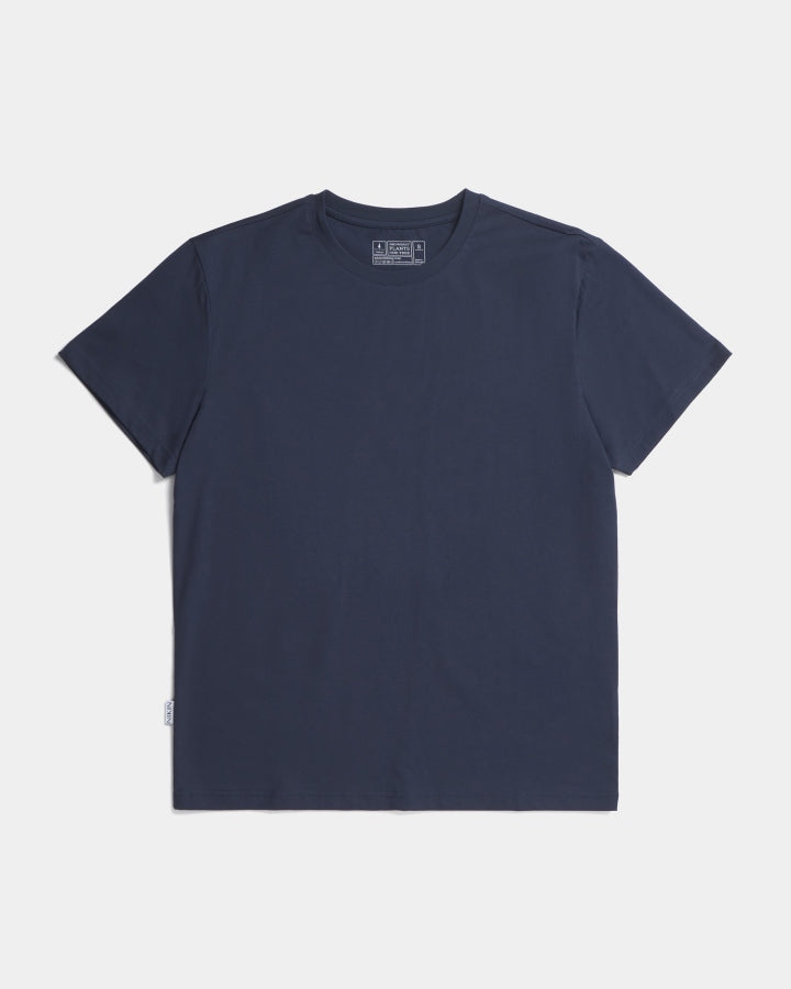 Dunkelblaues T-Shirt TreeShirt Plain aus 100% Bio Baumwolle von Nikin
