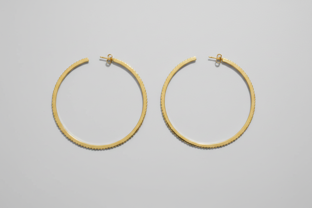 Grandes boucles d'oreilles créoles INGRANAGGI